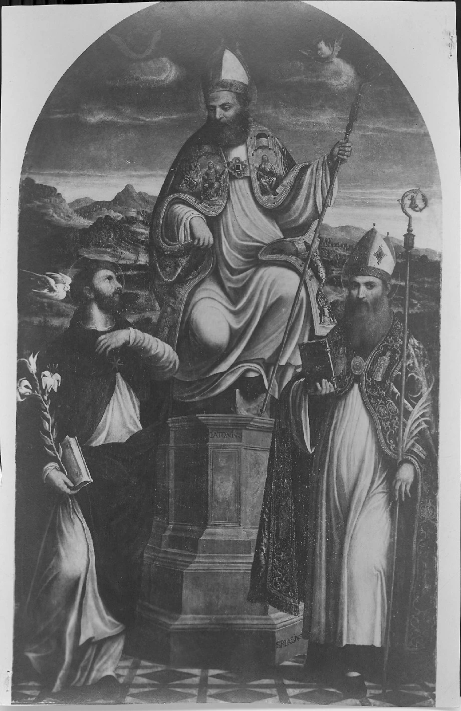 Sant'Antonio Abate in trono tra San Domenico e San Biagio - Treviso, Musei Civici